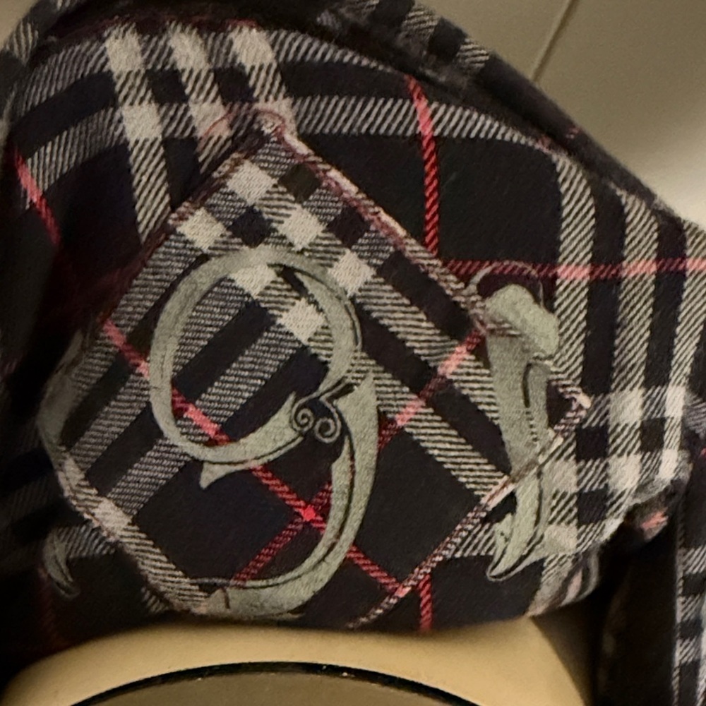 E 191 Unlimited Men's Plaid Button Down Shirt - Navy, Red, and White Business - Picture 2 of 7